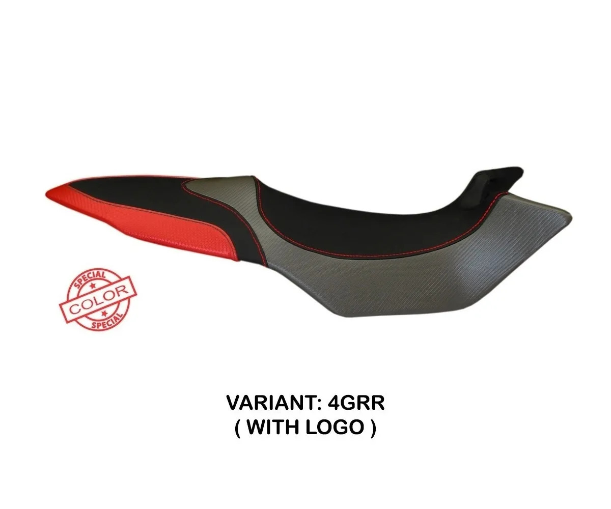 Seat saddle cover Biella SColor Gray-Red TPZ MV AGUSTA BRUTALE 675 2012 2015 oM