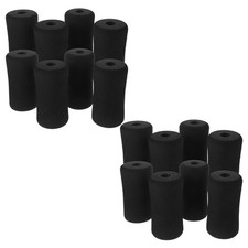 16 Pcs Fitness Equipment Sleeves Foam Foot Pads Cover Black Leg