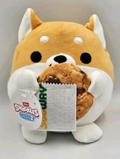 Brand New Zuru Snackles Series 2 Dog Shaun 8 Inch Plush Sandwhich Shop Cookie