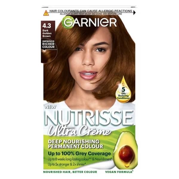 Garnier Nutrisse Creme 4.3 Dark Golden Brown - Image 2