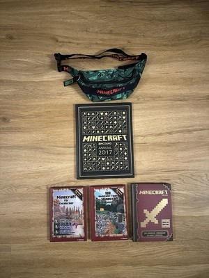 Minecraft Bücher Mojang Annual 2017 + Kämpferhandbuch + 100 Redstone Bauchtasche