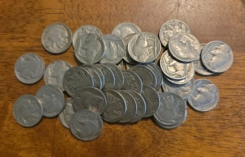 Roll of 40 coins  Buffalo Nickel, Full Dates, Mostly Fine Condition
