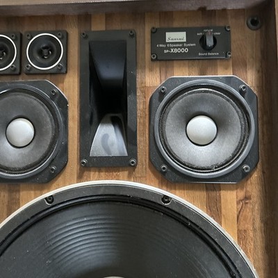 Pair of Sansui SP-100 3 Way Speakers Vintage Tested Working for