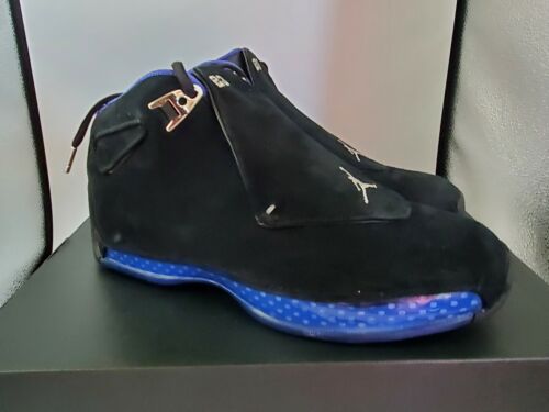 Nike Air Jordan 18 XVIII Retro 2018 Men Size 12 Blk Silver Royal Blue AA2494-007 - Picture 5 of 9