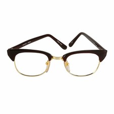 Roberto Elliott Eyeglasses Frame SM-SETH Brown/Gold 48-22-145 Made in Korea