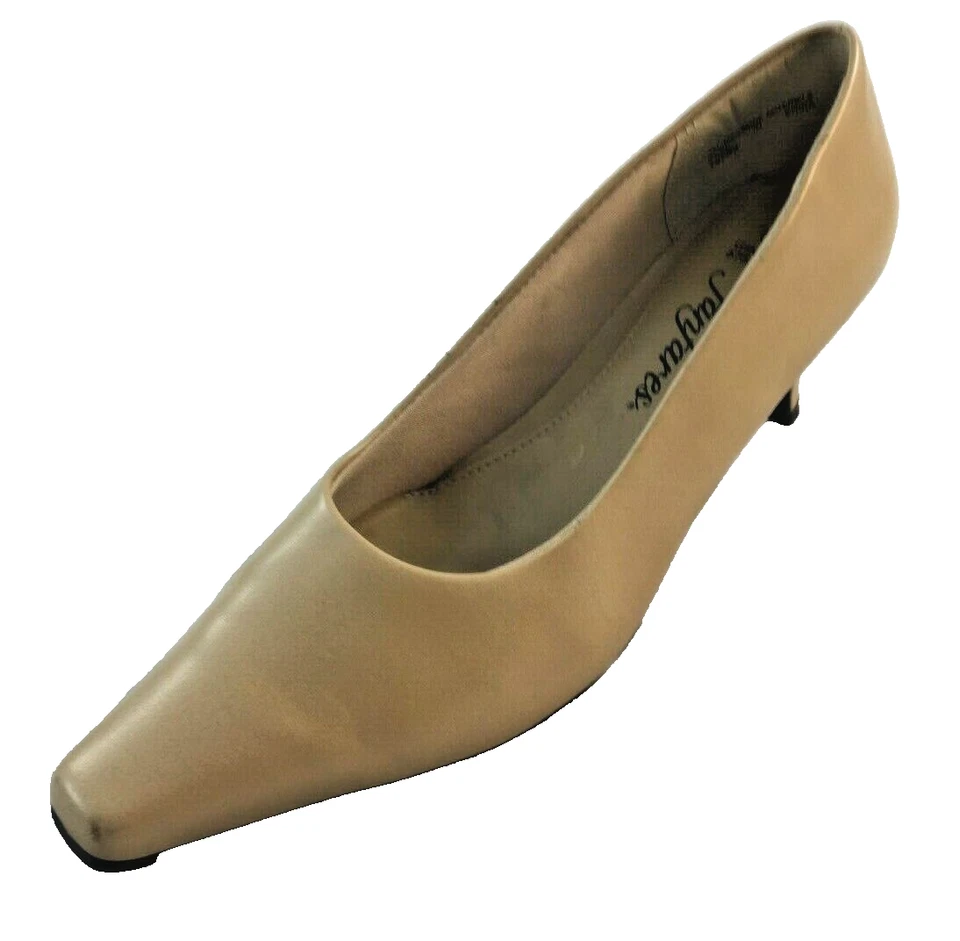 Fanfares Ginger Size 8 Tan Beige Pumps Professional Career Slip On Shoes Heels - Image 3 of 4