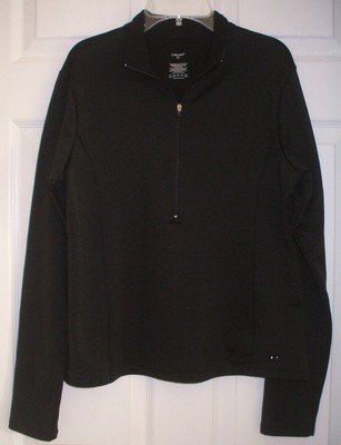 Womens Hind Size L Black Half Zip Running Fitness Top Shirt Long Sleeve Ebay