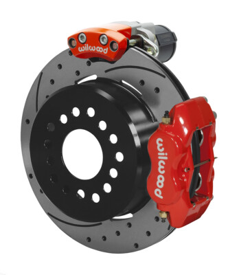 WILWOOD DISC BRAKES,REAR,ELECTRONIC PARKING,BIG FORD NEW,2.50'',12'' DRILLED,RED