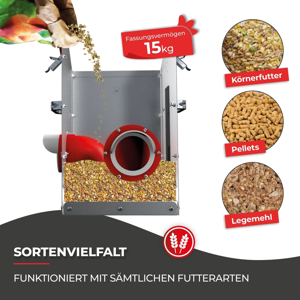 Futterautomat für Hühner - CLUCK-O-MATIC® für bis zu 20 Hühner - Bild 3 von 4