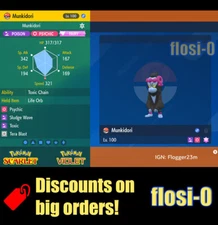 6IV Munkidori Pokemon Scarlet and Violet