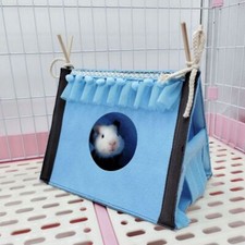 Pet Rabbit Tent House Hideout Hamster Nest Small Animal Felt Foldable Hideaway`