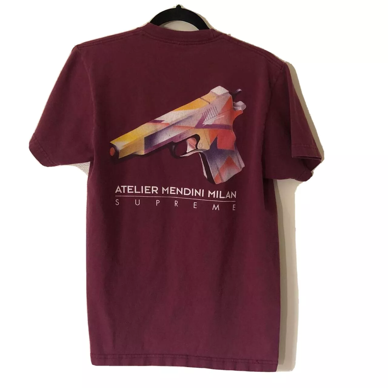 RARE Supreme 2016 Atelier Mendini Milan marron T shirt Graphique Homme Moyen