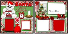 Santa Time - PRINTED Scrapbook Layout - Olivia Pieces