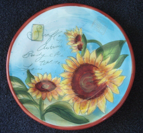 Certified International Susan Winget Meadows Sunflower Salad Luncheon Plate NEW - Picture 2 of 6