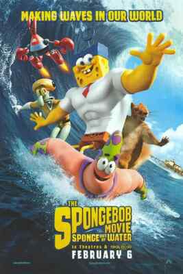 THE SPONGEBOB MOVIE SPONGE OUT OF WATER MOVIE POSTER DS ORIGINAL FINAL 27x40 !