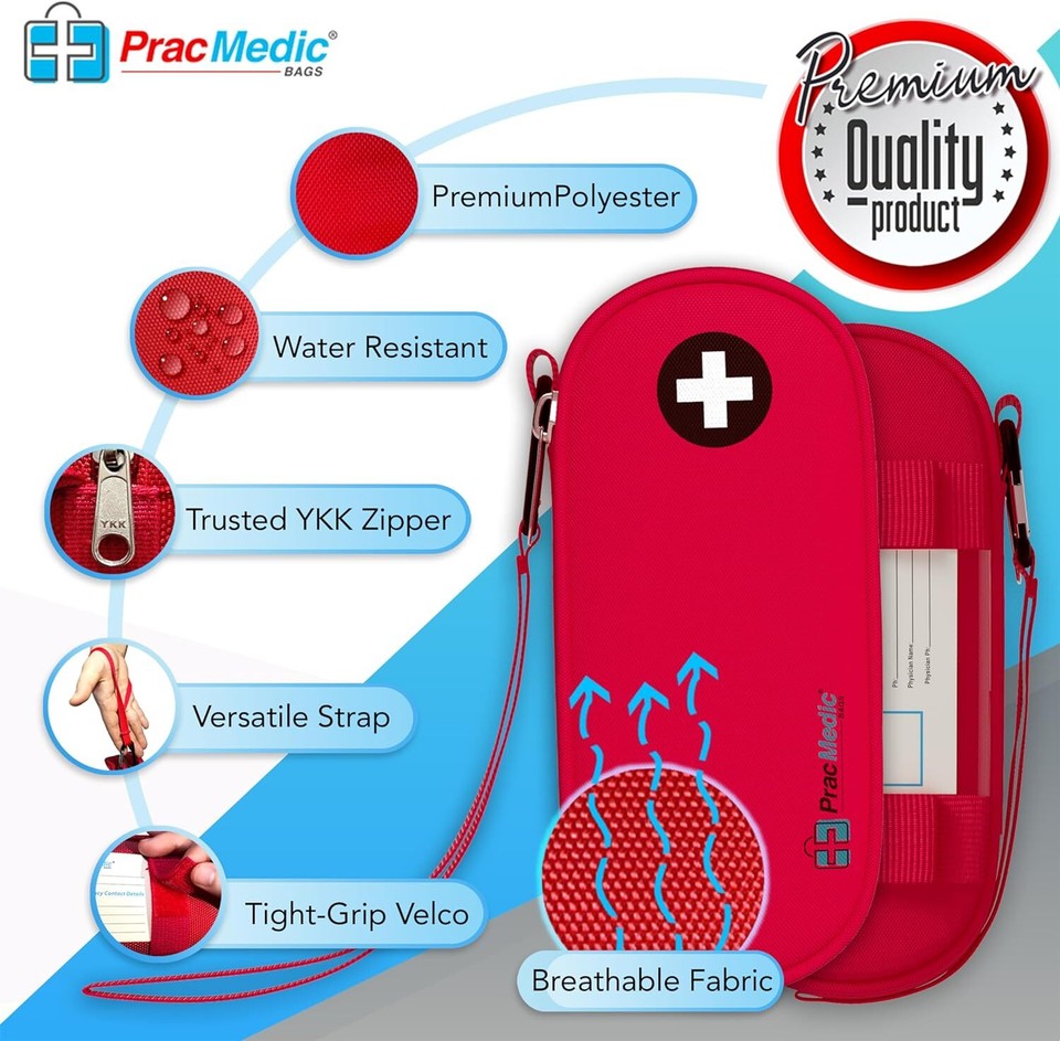 Bags Epipen Carry Case Insulated Compact, Holds 2 Epi Pens or AuviQ