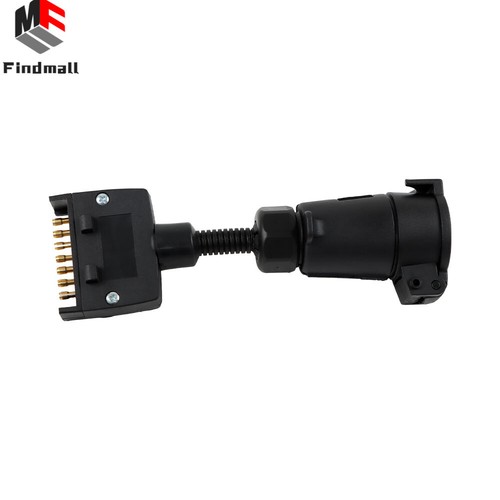 AU Trailer Adapter Plug 7 PIN Round Female to Flat Male, Caravan, boat Connector - Picture 2 of 12