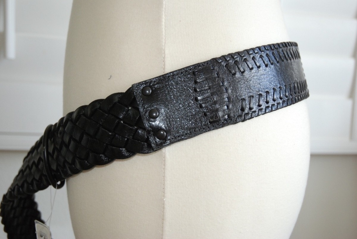 New kaufmanfranco belt leather black weave $650 | eBay display picture 2