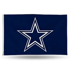 Dallas Cowboys NFL Large Logo - 3x5 Banner Flag Rico Industries - Indoor/outdoor