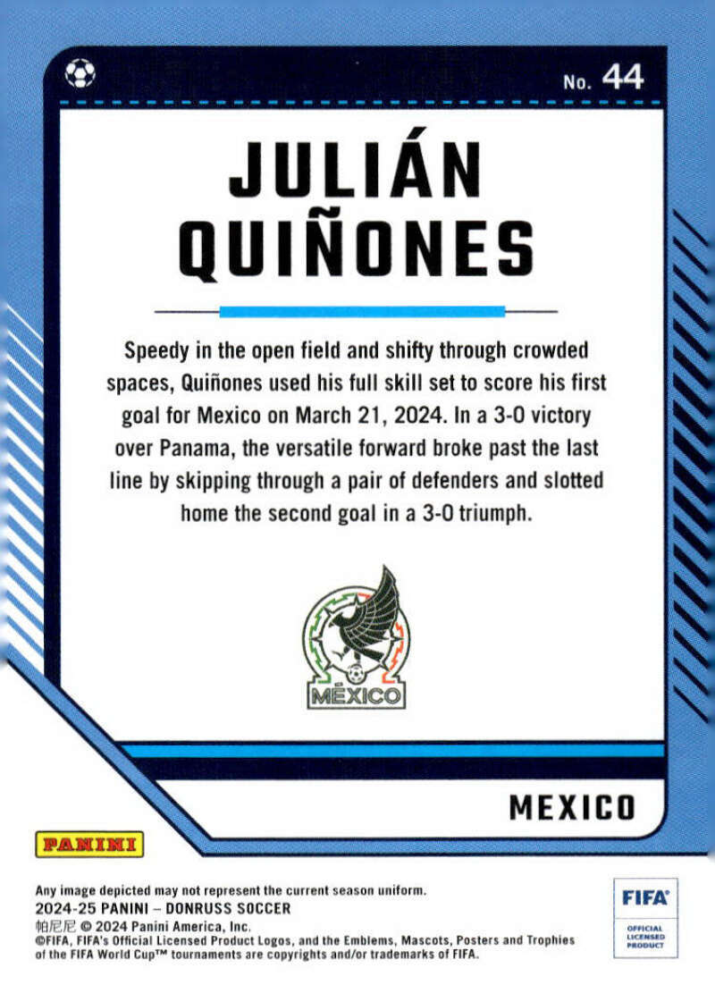 Julian Quinones RC 2024-25 Donruss #44 ROOKIE FIFA ID:126914 | eBay
