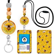 Be Kind Bee Positivity Lanyards for Id Badges and Keys Cute ID Badge Holder w...
