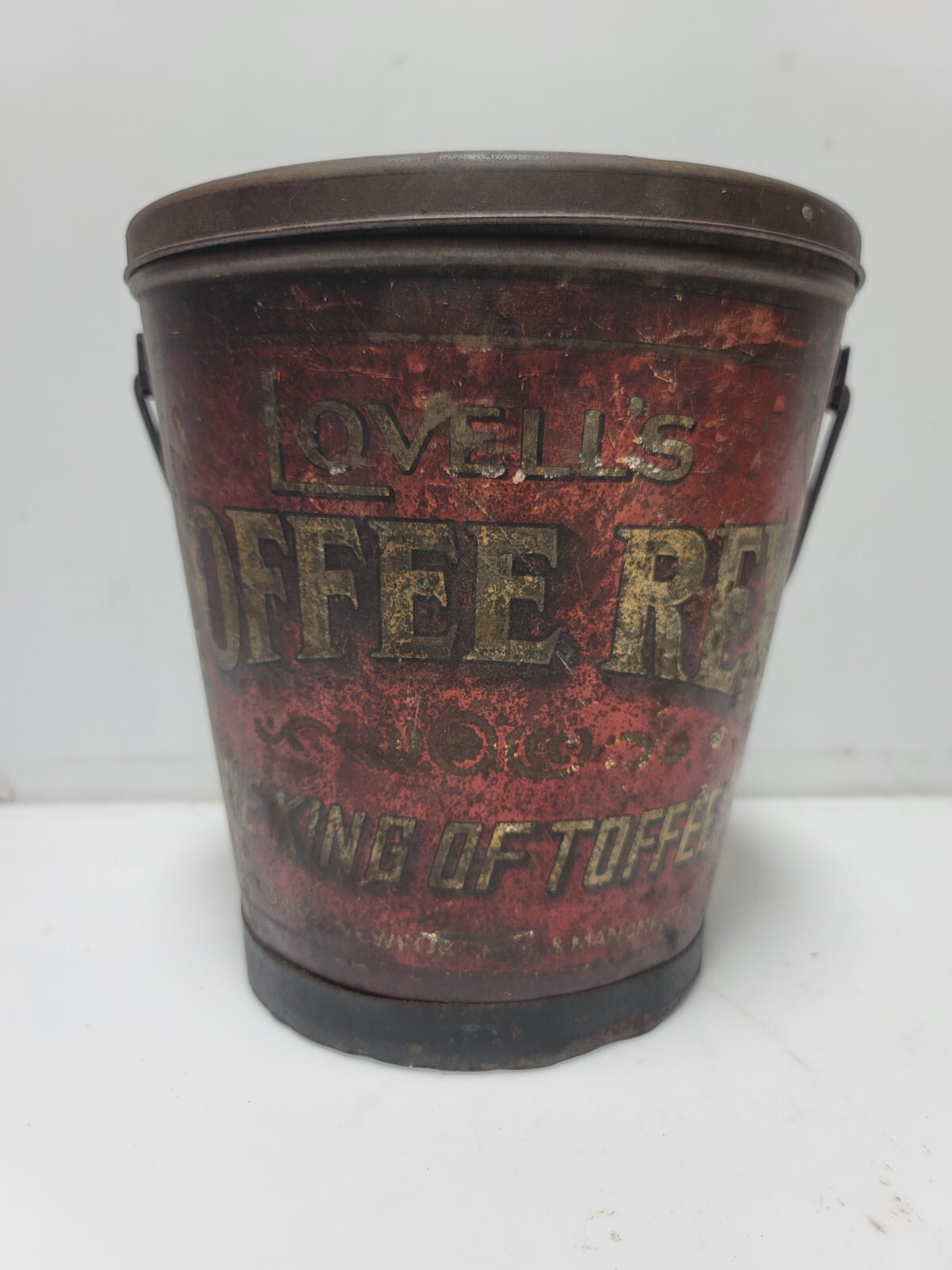 Vintage Tin Lovells Toffee Rex RARE Bucket | eBay