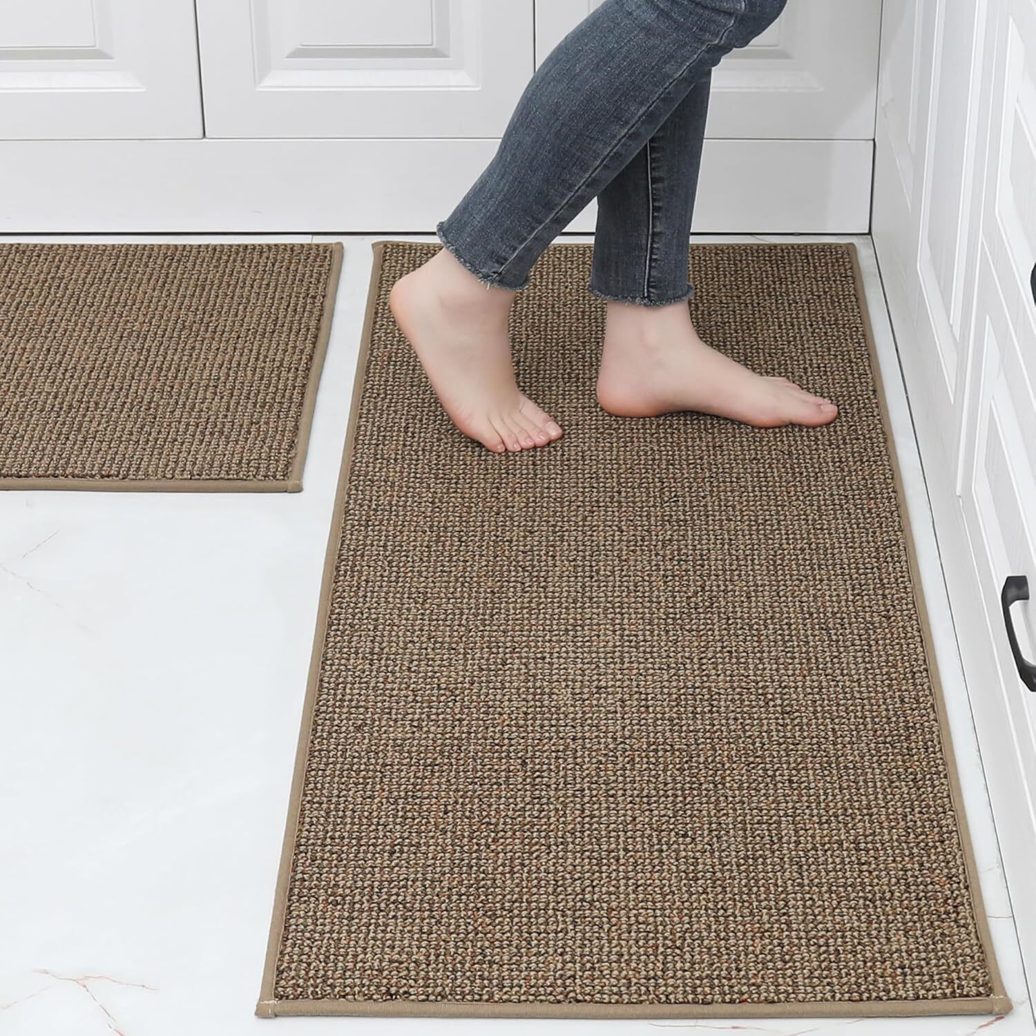 Non Skid Washable Absorbent Kitchen Runner ... Kitchen Rugs and Mats Set of 2