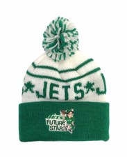 vintage new york jets kids youth OSFA pom beanie winter hat skully deadstock NWT