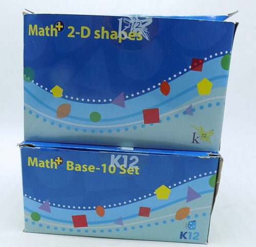 K12- Math+(Plus) Base Ten 10 Set Counting Cubes Blocks & 2-D Shapes Set ...