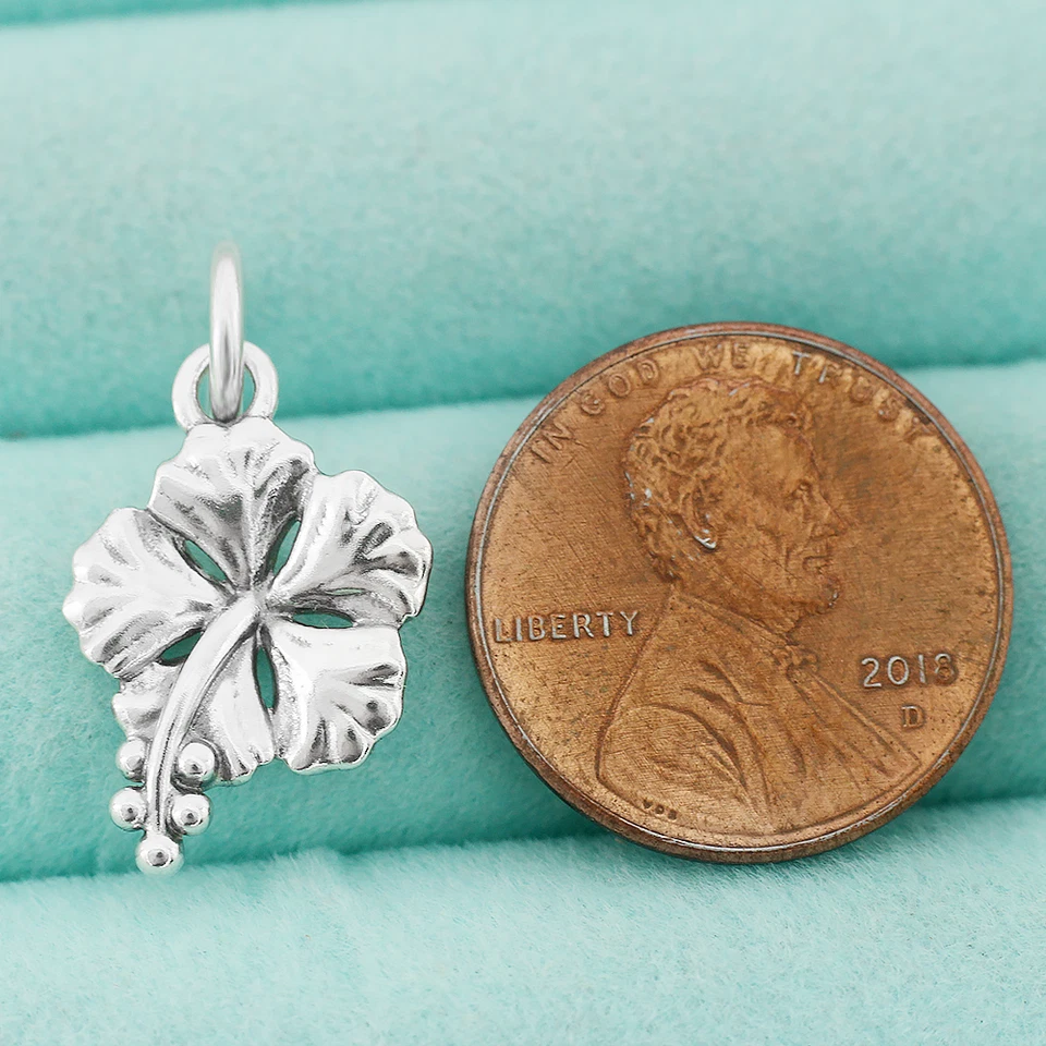 Подвеска в виде гибискуса из стерлингового серебра 925 пробы с тропическим гавайским цветком подарок для сада - Изображение 3 из 4