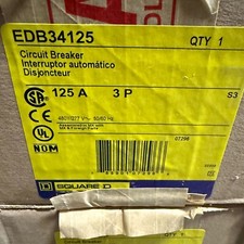 SQUARE D EDB34125 BREAKER 3POLE 125A 480/277V NEW IN BOX READY TO SHIP