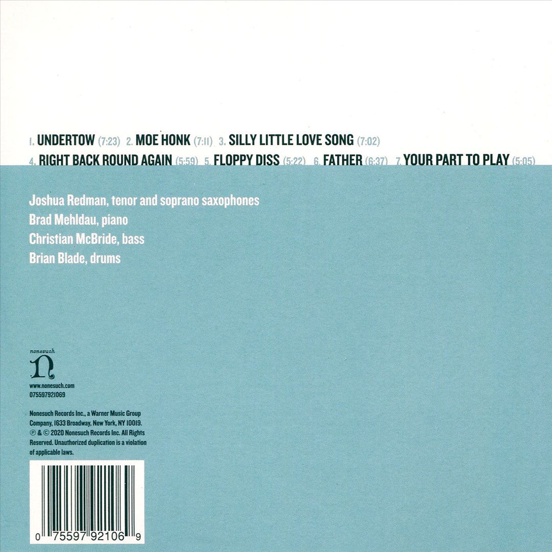 JOSHUA REDMAN / BRAD MEHLDAU / CHRISTIAN MCBRIDE / BRIAN BLADE ROUNDAGAIN NEW CD