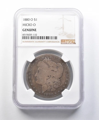 1880-O Morgan Silver Dollar Micro O Genuine NGC *5439