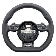 Audi A3 8V S standard semi perforated leather large paddle steering wheel
