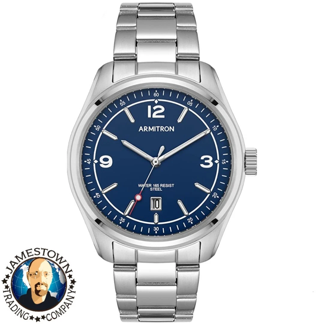 Armitron 20 5497NVSVWM Men s Date Function Dial Bracelet Watch MSRP 60