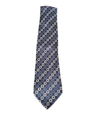 Cravatta Uomo Moschino Originale Vintage 100% Seta Silk Quadretti Blu Come Nuova