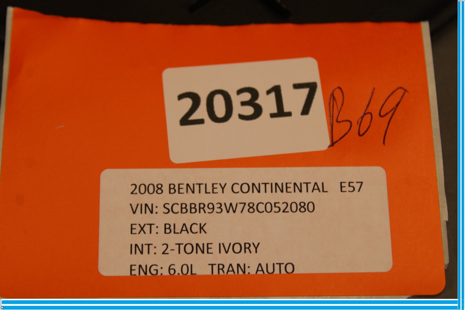 Bentley Continental 2006-2012 Rear Left Side trim panel P/N 3W0868448