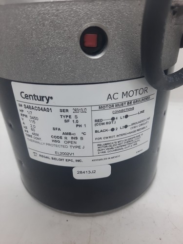 CENTURY EL2002V1 OIL BURNER MOTOR NEW OLD STOCK OPEN BOX - Picture 6 of 9