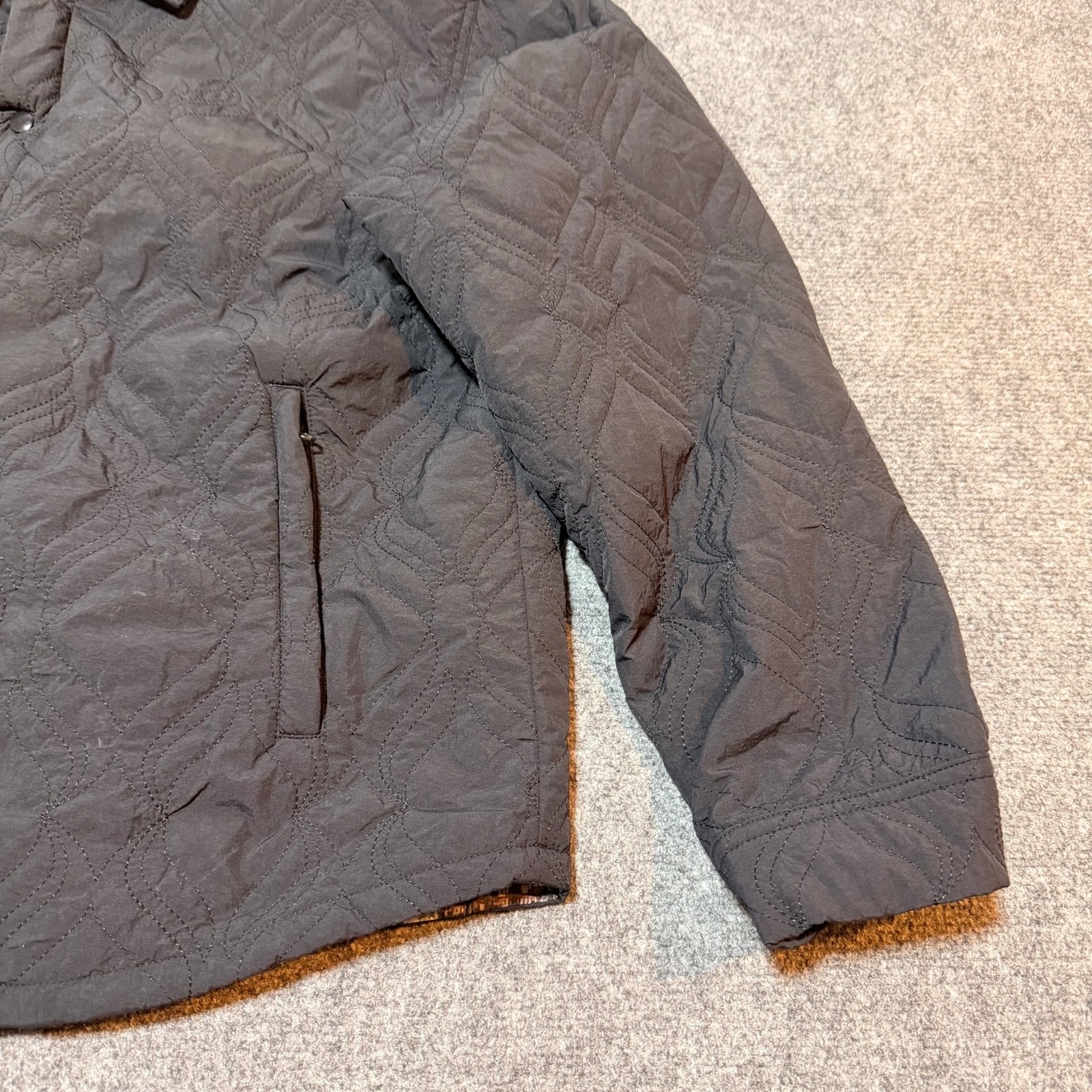 Fabletics Jacket Mens Extra Large Black Quilted S… - image 11