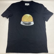 Maison Margiela Men s Black V-Neck Short Slee...