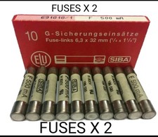 SIBA 70 065 63 F500mA . Pack of 2 SIBA  500 V Electrical Tester Multimeter Fuses