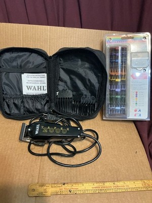 Used Wahl Taper 2000 Model DS Corded Hair Clippers & 8 PK Cutting Guides.