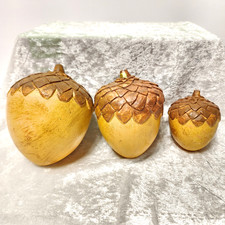 Decorative Fall Acorns Set of 3 Autumn Decor