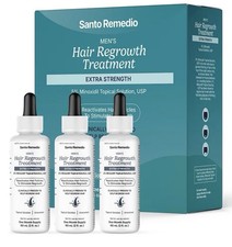 Santo Remedio Men’s Hair Regrowth Treatment Stimulate Reduce Hair Loss Pack Of 3
