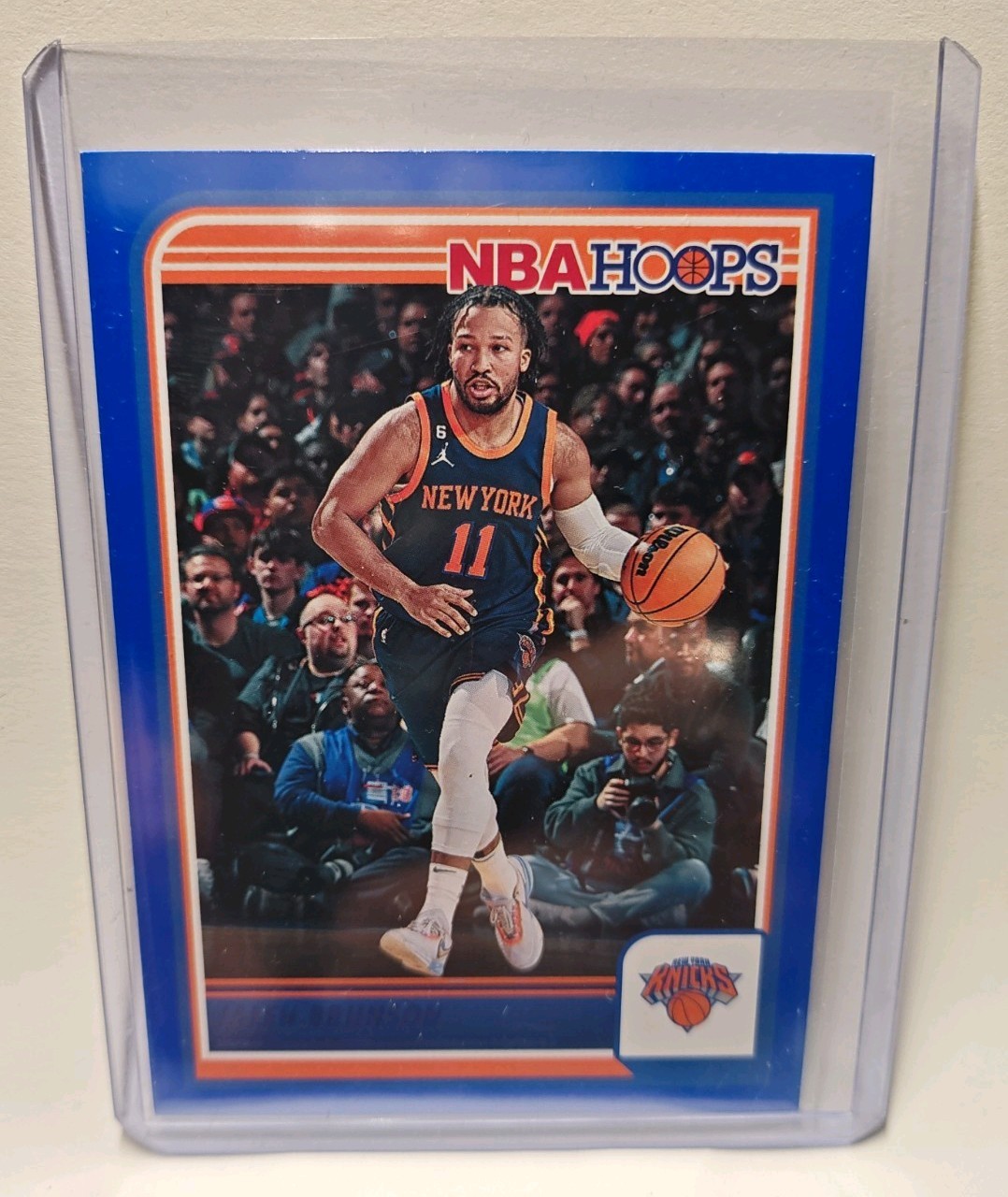 Panini 2023-24 NBA Hoops Jalen Brunson Blue Parallel #65 MINT New York Knicks