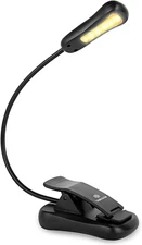 Vekkia 3000K Warm LED Rechargeable Book Light, Easy for Eyes, Clip on Reading Li