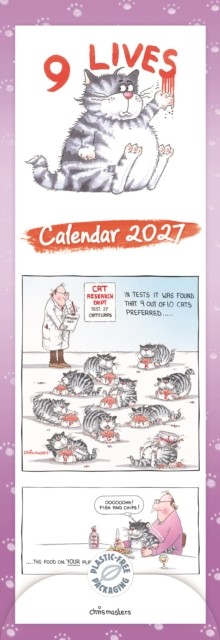 9 Lives Slim Calendar 2027, Wall Calendars, Month To View, Humour, Gift - Image 3