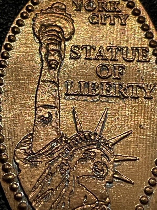 New York City Statue Of Liberty Zc Elongated Penny #070996