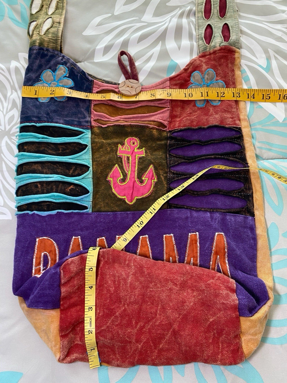 Romance Panama Patchwork BOHO Crossbody Shoulder … - image 6