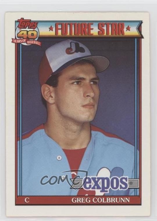 1991 O-Pee-Chee Greg Colbrunn #91 Rookie RC 0cd5
